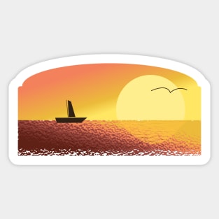 Lispe Golden Sunset Cruise Sticker